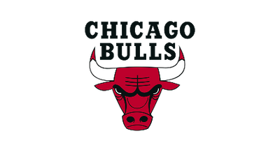 Chicago Bulls logo with a red bull head and black text on a white background