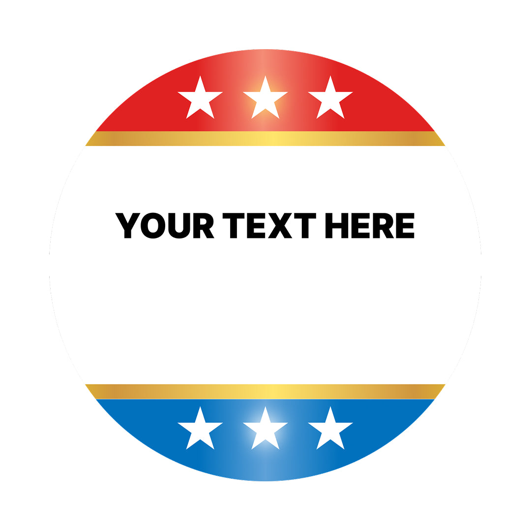 Design with red, white, and blue colors and text placeholder on a white background